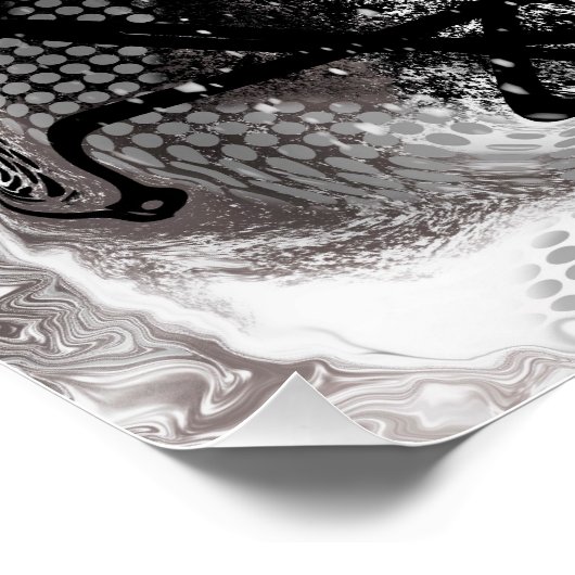 Zwart-witte oneindig perfect poster (Hoek)