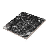 Zwart-witte oneindig tegeltje (Zijkant)