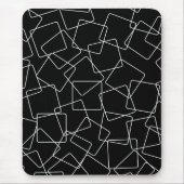 Zwart-witte, onordelijke vierkantjes muismat (Voorkant)