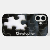 Zwart Witte Ontbrekende Puzzelstuk Sjabloon Case-Mate iPhone Case (Achterkant (horizontaal))