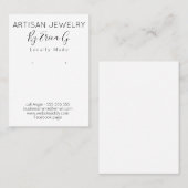 Zwart-witte oorringen — juwelenkaart visitekaartje (Voorkant / Achterkant)