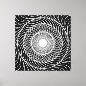 Zwart-witte optische illusie canvas afdruk (Voorkant)