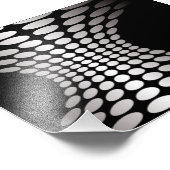 Zwart-witte optische illusie foto afdruk (Hoek)