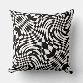 Zwart-witte optische illusie kussen