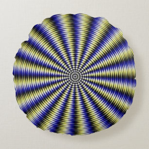 Zwart-witte optische illusie rond kussen