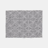 Zwart Witte Optische Sherpa Dekthrow Fleece Deken (Voorkant (Horizontaal))