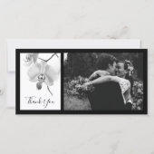 Zwart-witte orchideeën Hartelijk dank Bedankkaart (Voorkant)