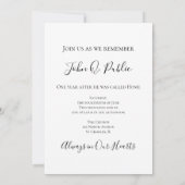 Zwart-witte orchideeën Jubileum dood Kaart (Achterkant)