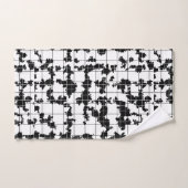 Zwart Witte Organische Abstracte Kunst Design Bad Handdoek (Handdoek)