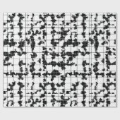 Zwart Witte Organische Abstracte Kunst Design  Cadeaupapier (Vlak)