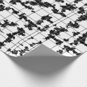 Zwart Witte Organische Abstracte Kunst Design  Cadeaupapier (Hoek)