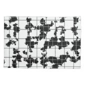 Zwart Witte Organische Abstracte Kunst Design Kussensloop (Achterkant)