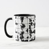 Zwart Witte Organische Abstracte Kunst Design Mok (Links)