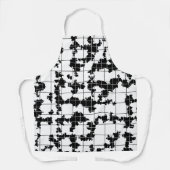 Zwart Witte Organische Abstracte Kunst Design Schort (Voorkant)