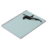 Zwart-witte Orka Moordwalvis Notitieboek (Linkerzijde)
