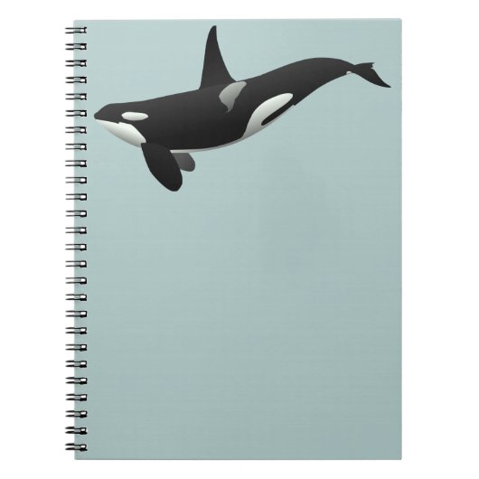 Zwart-witte Orka Moordwalvis Notitieboek (Voorkant)