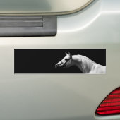 Zwart & Witte Paard Kunst Bumpersticker (Op auto)