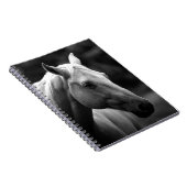 Zwart Witte Paard Notitieboek (Rechterzijde)