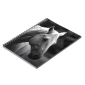 Zwart Witte Paard Notitieboek (Linkerzijde)