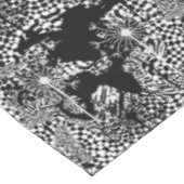 zwart-witte paardenbloem tafelkleed (Gekanteld)