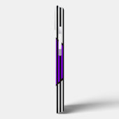 ZWART & WITTE PAARSE STRIP & monogram Case-Mate iPhone Case (Achterkant / Links)