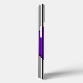 ZWART & WITTE PAARSE STRIP & monogram Case-Mate iPhone Case (Achterkant / Rechts)