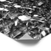 Zwart-witte paddenstoel Colony Foto Poster (Hoek)