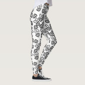 Zwart & Witte Paddenstoel Legging (Rechts)