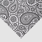 Zwart-witte   Paisley Tissuepapier (Detail)