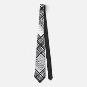 Zwart-witte Palestijnse keffiyeh Stropdas