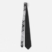 Zwart-witte Palestijnse keffiyeh Stropdas (Achterkant)