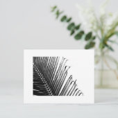 Zwart-witte palm, briefkaart (Staand voorkant)