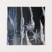 Zwart-witte palmbomen wandkleed (Voorkant (horizontaal))