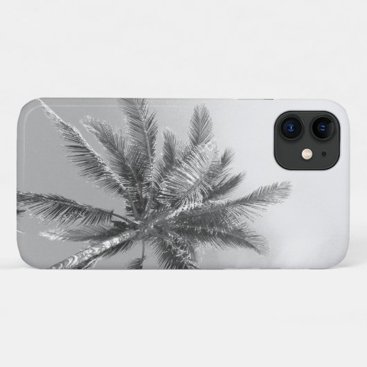 Zwart-witte palmboom Case-Mate iPhone case (Achterkant (horizontaal))