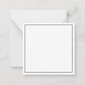 Zwart-witte palmboom Monogram Notitiekaartje (Achterkant)