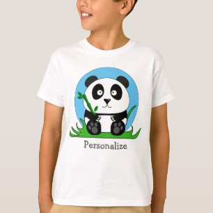 Zwart-Witte Panda Beer T-shirt