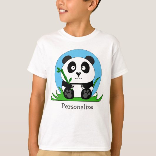 Zwart-Witte Panda Beer T-shirt (Voorkant)