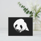 Zwart-witte Panda Briefkaart (Staand voorkant)