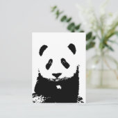 Zwart-witte Panda Briefkaart (Staand voorkant)