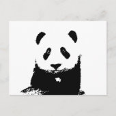 Zwart-witte Panda Briefkaart (Voorkant)
