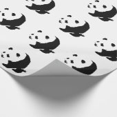 Zwart-witte Panda Cadeaupapier (Hoek)
