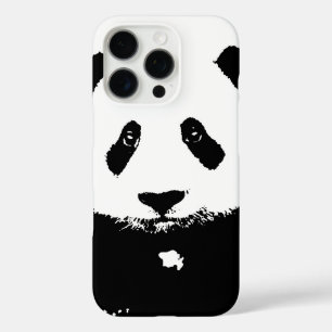 Zwart-witte Panda iPhone 16 Pro Hoesje