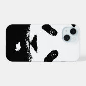 Zwart & Witte Panda iPhone 15 Case (Achterkant horizontaal)