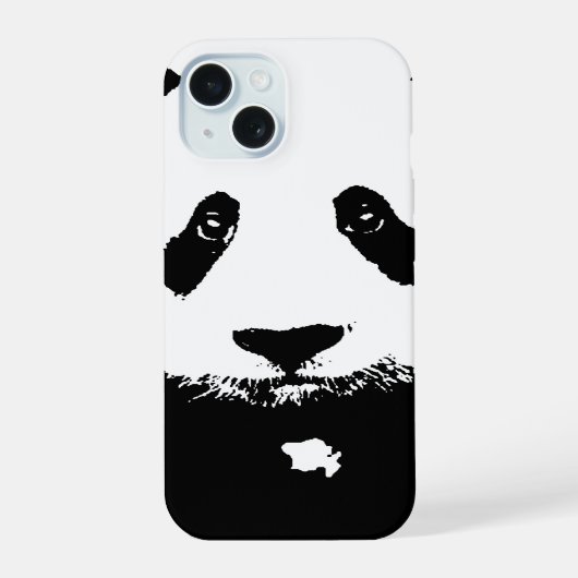 Zwart & Witte Panda iPhone 15 Case (Achterkant)