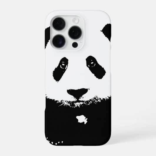 Zwart-witte Panda iPhone Hoesje (Achterkant)