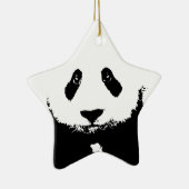 Zwart-witte Panda Keramisch Ornament (Rechts)