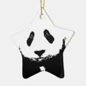 Zwart-witte Panda Keramisch Ornament (Links)