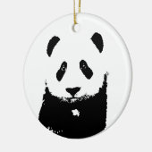 Zwart-witte Panda Keramisch Ornament (Links)