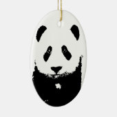 Zwart-witte Panda Keramisch Ornament (Rechts)
