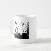 Zwart-witte Panda Koffiemok (Voorkant links)